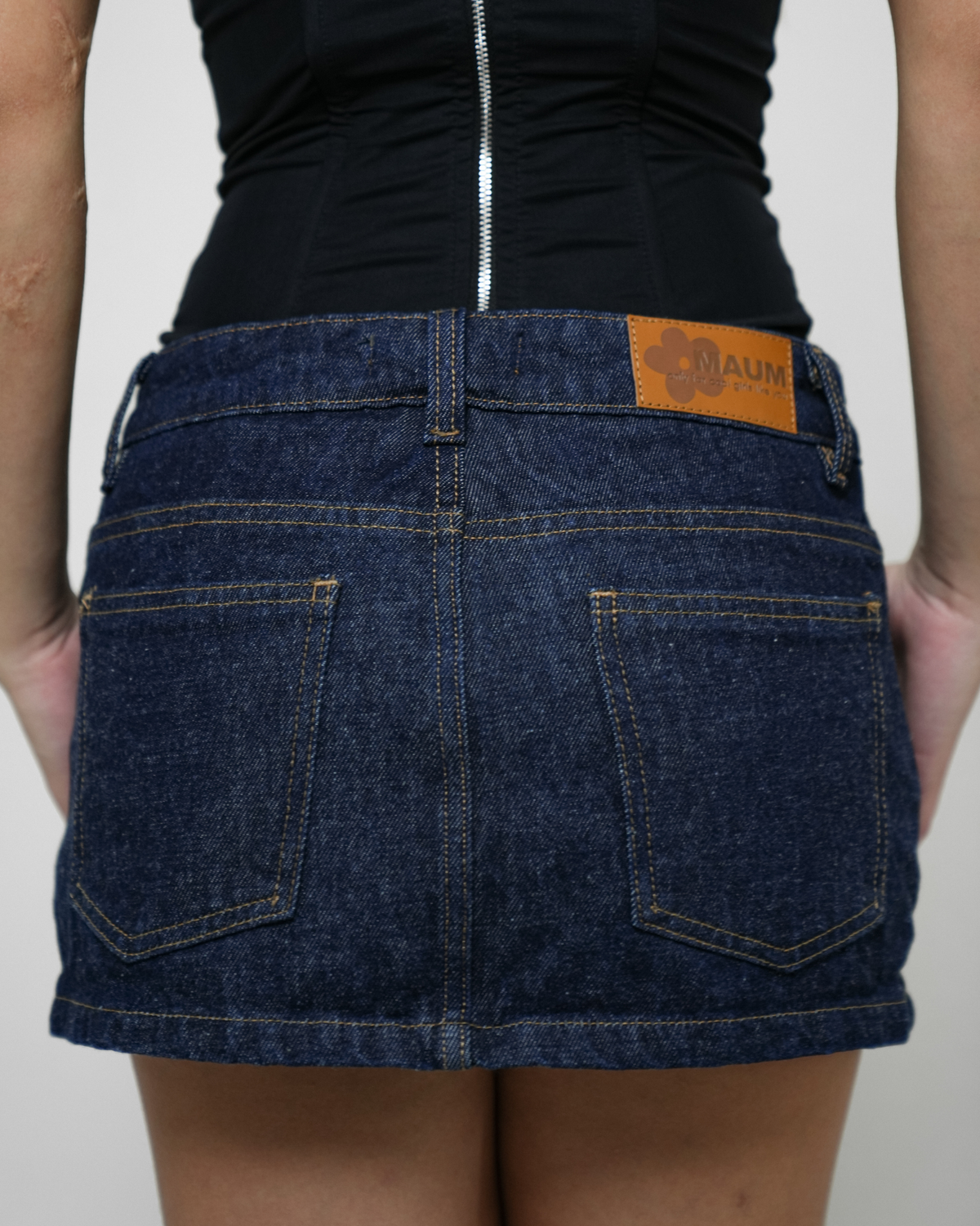 Mini Shorts Saia Jeans Escuro