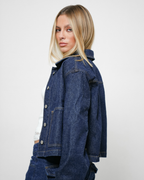 Jaqueta Boxy Jeans Escuro