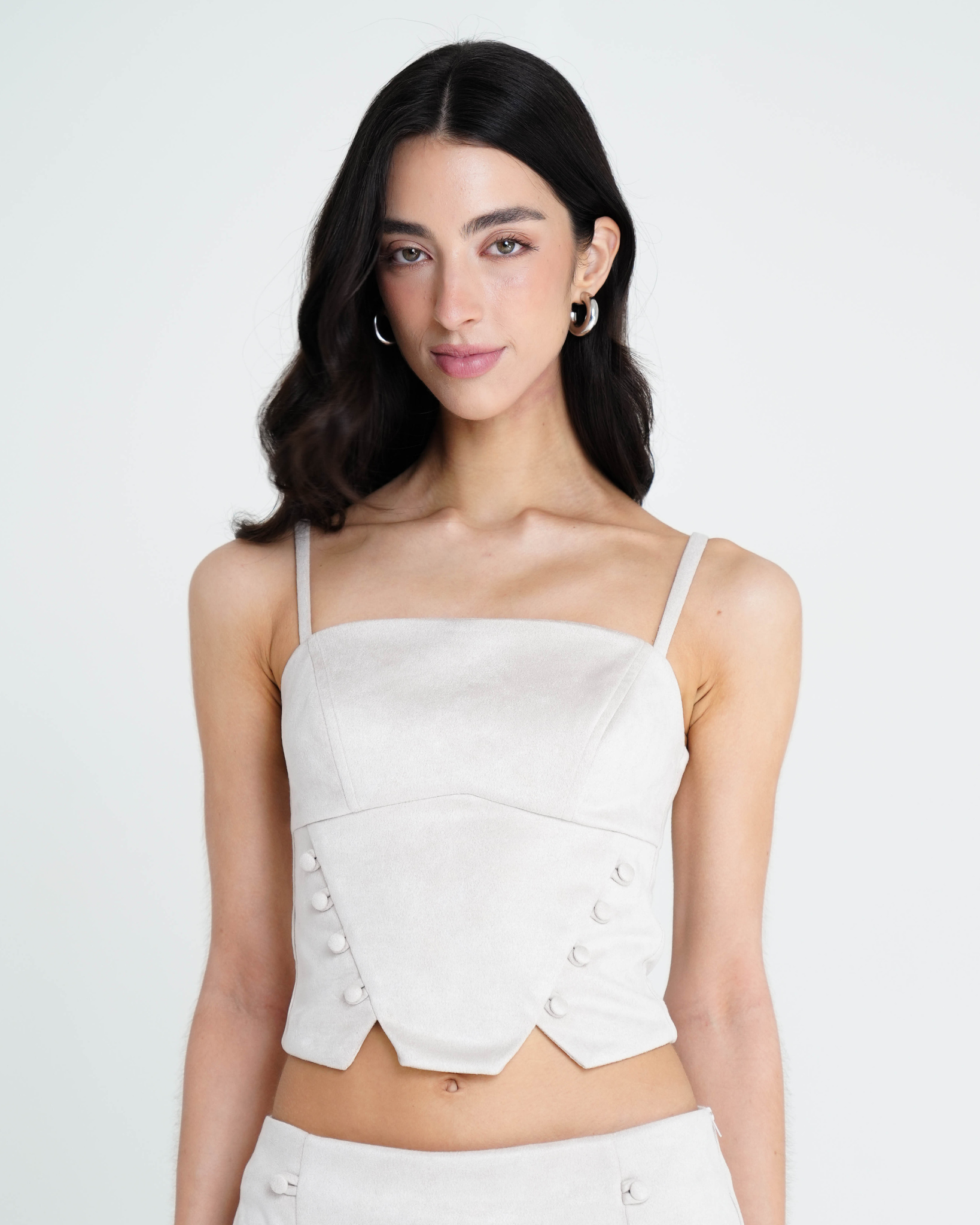 Blusa Corset Suede