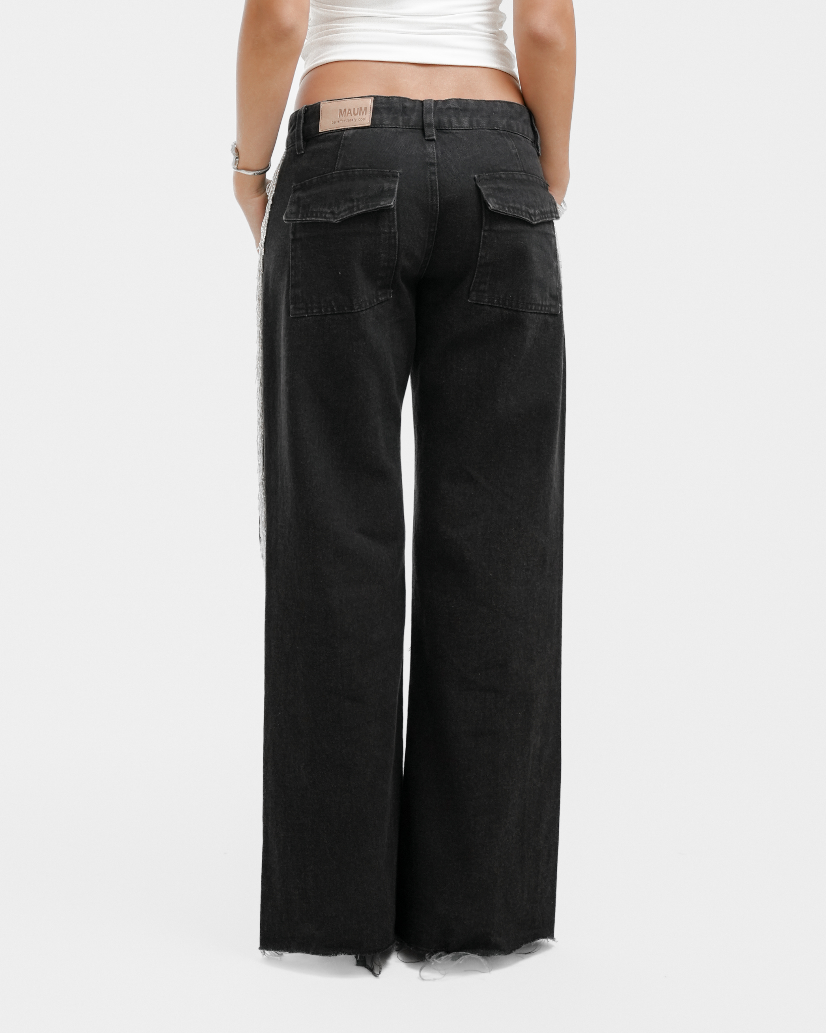 [PRÉ VENDA] Calça Jeans Com Franjas Bordadas