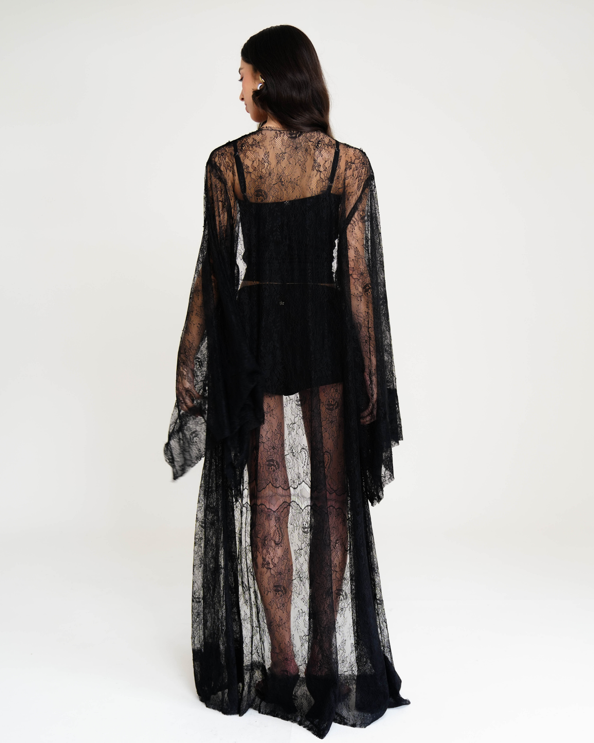 Kimono Renda Preto