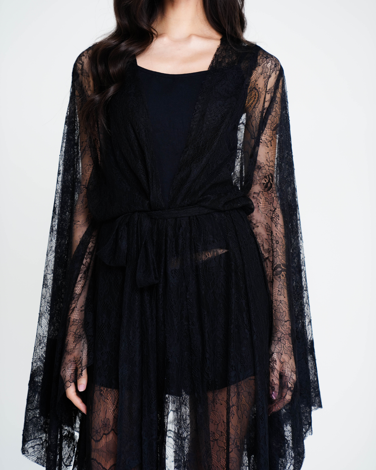 Kimono Renda Preto
