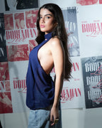 Blusa Choker Boho Assimétrica